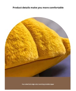 Wholesale Plush <b>Lumbar</b> <b>Support</b> Pillow Ribbed Back Cushion Decorative Throw Pillow Factory Supply for Home <b>Office</b> - Product Image 2