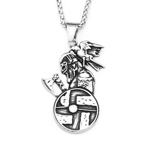 Collar Vikingo de Acero Inoxidable con Colgante de Escudo y Hacha, Diseño Único, Joyería para Hombre, Regalo - Product Image 5