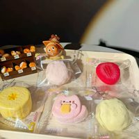 Pack de 5 mini-desserts squishy en TPR, fausses pâtisseries à remontée lente, jouet anti-stress pour les 14 ans et plus