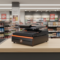 Terminal de point de vente tactile tout-en-un OEM 15,6 pouces, écran unique, 32 Go + 2 Go de RAM, imprimante thermique 58 mm, processeur 2,16 GHz, système d'exploitation Win7/10/Android