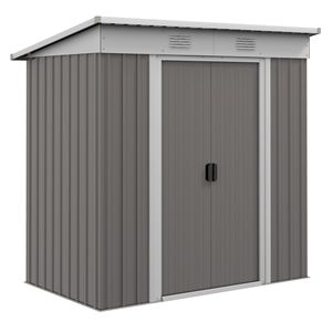 DB สำหรับโรงเก็บของนอกบ้าน2ช่องแอร์2ช่อง6 'x 4' โลหะโรงเก็บของไม้และเหล็ก - Product Image 1