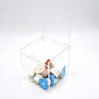 Transparenter Acryl Faltbarer Quadratischer Moderner Kaffeekapsel-Aufbewahrungswürfel Hochwertige Organizer-Box für Cafés und Büros
