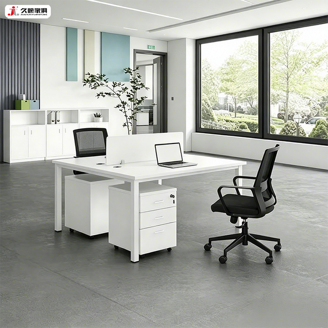 JIUSHUN Ergonomic Office Table Desk 2-person Oem Modular Company Office Workstation Desk Customized
