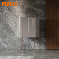 Yipuuo — support mural en bois mdf, de luxe, à suspendre, haut en marbre, table basse, meuble tv