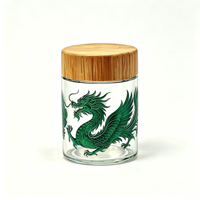 Bocaux en verre avec couvercles à vis résistants aux enfants, en plastique, bambou, bois d'acacia, impression sérigraphique, décalcomanie, 2oz, 3oz, 4oz, 60ml, 120ml