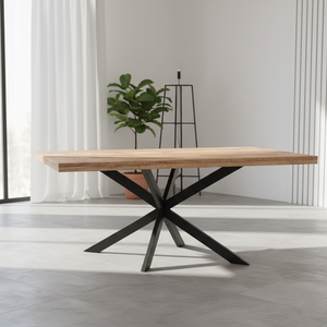 Mesa de Comedor Moderna de Madera Sólida para el Hogar, Muebles de Comedor de Lujo, Mesa de Cocina de Madera con Acabado Natural, Venta al Por Mayor - Product Image 1