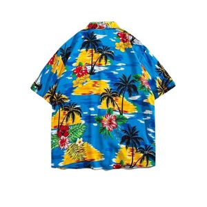 2025 tienda de regalos de verano Quick Dry Resort hombres impreso Saipan vacaciones patrón personalizado Logo su diseño camisas de playa para hombres - Product Image 3