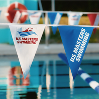 Drapeau triangulaire personnalisé en PVC pour piscine, avec corde, pour la nage en dos