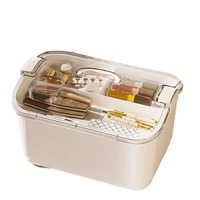 Organisateur de bijoux en plastique pour la maison, boîte à bijoux portable multi-couches, boîte à ornements pour boucles d'oreilles, capacité de 24L, étui de rangement pour nail art