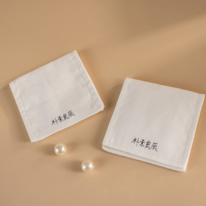 Reusable Wholesale <b>White</b> Flap Custom Logo Cotton Jewelry <b>Envelope</b> Pouch Packaging - Product Image 6