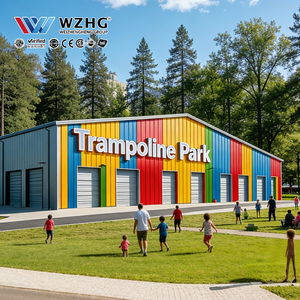 Mega Trampoline Park Steel Building Extra <b>Large</b> Project Strong <b>Frame</b> Astm Standard Contractor 40x60m Leading Rigid - Product Image 1