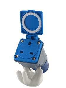 <span class=keywords><strong>Adaptateur</strong></span> d'alimentation industriel ZNPON pour <span class=keywords><strong>caravane</strong></span> 250V 16A <span class=keywords><strong>Prise</strong></span> CEE 13A <span class=keywords><strong>Prise</strong></span> BS UK Moulée IP44 Compatible <span class=keywords><strong>Camping</strong></span> G01E - Product Image 3