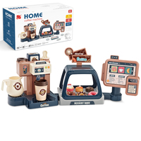 Juguete de máquina de café realista con luz y sonido, juego de compras, juego de cocina para niños