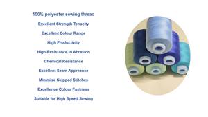 ด้ายเย็บผ้าโพลีเอสเตอร์แบบ100% 40/2 4000mtrs ทนต่ออุณหภูมิและสารเคมีเป็นมิตรกับสิ่งแวดล้อมและความดื้อรั้นสูง MOQ ต่ำ - Product Image 5