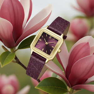 <span class=keywords><strong>Montre</strong></span> pour <span class=keywords><strong>femme</strong></span> en <span class=keywords><strong>cuir</strong></span> rouge vin, boîtier ovale, bracelet en <span class=keywords><strong>cuir</strong></span>, mouvement à quartz <span class=keywords><strong>SEIKO</strong></span>, résistance à l'eau 10 m, style vintage - Product Image 6