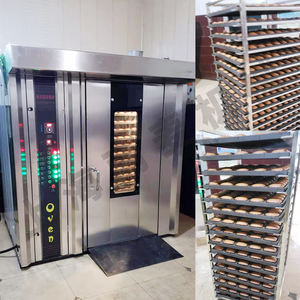 16/32/64 Máquina Industrial nova da padaria do vapor do forno giratório da cremalheira do gás da bandeja comercial com material do milho para o cozimento do pão - Product Image 2