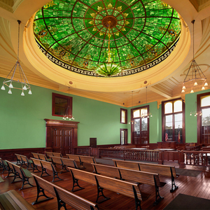 Plafonnier en verre teinté vert, luminaire en verre Tiffany, dôme en verre mosaïque, <span class=keywords><strong>plafond</strong></span> décoratif en verre teinté, toit en verre teinté - Product Image 5