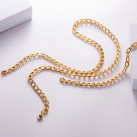 6/7/8MM en relieve NK, cadena Retro de un solo botón, pulsera de acero inoxidable para mujer, chapado en oro al vacío, estación internacional de 18K