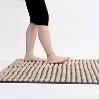 Tapis de massage d'intérieur en bois massif à points d'acupression Crystal Veins, avec commande filaire manuelle, plaque de pression manuelle Super Jogging, à fond ouvert pour les pieds