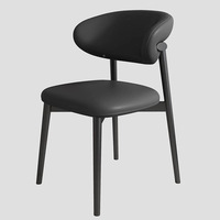 Chaise de salle à manger et de bureau en bois massif de style nordique minimaliste, chaise de coiffeuse italienne de luxe léger avec dossier rembourré