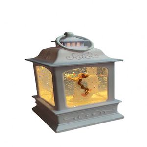 Linterna LED de PVC con Forma de Copo de Nieve Brillante de Navidad, Lámpara Nocturna Rellenable con Agua, Regalo Decorativo - Product Image 6