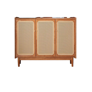 <span class=keywords><strong>Zapatero</strong></span> moderno de madera maciza con puerta de ratán <span class=keywords><strong>Color</strong></span> cereza muebles de sala de estar para apartamento pequeño almacenamiento en el hogar - Product Image 6
