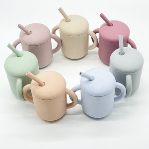 2023 New CPC 100% Silicone Training <b>Cup</b> & <b>Straw</b> for Toddlers, Silicone Training <b>Cup</b> Set - Product Image 5