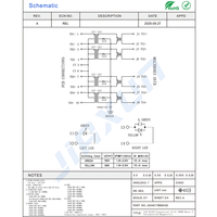 JIAXUN Proveedor JG46204BE Hembra Conectores Ethernet RJ45 de 4 Puertos con Módulos de Transformador Gige POE Conectores de Múltiples Puertos RJ45