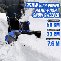 Souffleuse à neige électrique à pousser pour serres, usage domestique et commercial, transmission intégrale, sur roues, 3500W haute puissance, déneigement 56cm