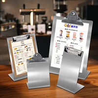 Support de menu personnalisé pour hôtel et restaurant, support d'affichage de prix des vins, support publicitaire de table en métal