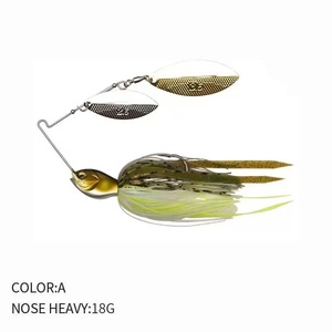 WJH HETUN Nouveau 18g 8 couleurs 120mm Leurre coulant <span class=keywords><strong>Buzz</strong></span> Bait, Swimbait Big Mouth, Chatterbait, Double Willow Spinnerbait pour poissons d'eau salée - Product Image 2