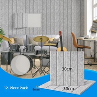Panneau en feutre à rayures verticales, style moderne minimaliste, autocollants muraux 3D, décor de fond de studio auto-adhésif