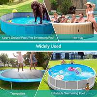 Housse de piscine ronde en tissu Oxford enduit d'argent 420D, résistance à la pression d'eau 2000pa, pour piscine extérieure