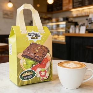 Insulated Eco-Friendly <b>Cooler</b> Bag Non Woven PP <b>Material</b> Coffee Pizza Takeaway Tote Handle Thermal Waterproof Reusable Large - Product Image 2