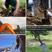 Pelle pliante Portable multifonction, pelle de Camping, pelle pliante avec longue poignée