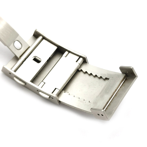 Bracelets de <span class=keywords><strong>montre</strong></span> élégants et ajustables Win-Win en acier inoxydable massif de 22 mm avec fermoir déployant pour montres automatiques - Product Image 2