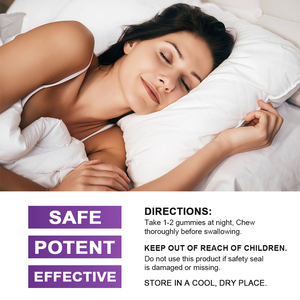 Complément alimentaire à base de plantes Hearns Sleep Well, extrait de chanvre, gommes à mâcher, 2 par jour pour adultes, soulagement du stress et sommeil profond avec amélioration de la mémoire - Product Image 4