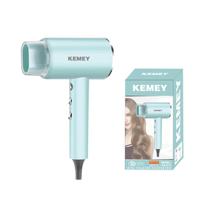 Kemey Mini Foldable <b>Hair</b> <b>Dryer</b> Emerald Color Ac Motor Portable <b>Travel</b> Grade Constant Temperature <b>Hair</b> <b>Dryer</b> - Product Image 1