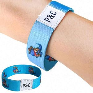 Bracelet personnalisé en polyester, impression par sublimation et sérigraphie, résistant aux déchirures, bracelet élastique - Product Image 1