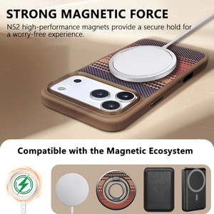 Étui de téléphone magnétique en fibre d'aramide ultra-fin 1,2 mm antichoc, prix de gros pour iPhone 17 Pro Max/Pro/Air - Product Image 2