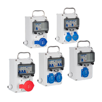 Caja de Distribución Industrial para Exteriores, Impermeable, 32A RCD, 16A MCB, 5 Orificios, 10A, Clasificación IP67, Precableada