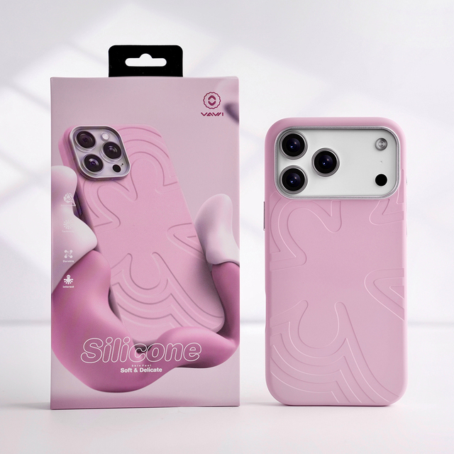 JOYPORODO V-S01 Exclusive Design Flower Liquid Silicone Magnetic case for iPhone 14 15 16 17 Pro Max Solid Color Silicone case