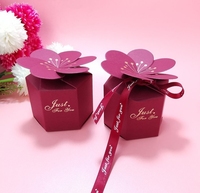 Vente en gros Boîte à bonbons avec ruban pour fête de mariage Cadeaux floraux Boîte à bonbons au chocolat