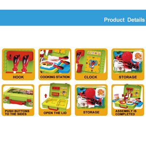Hanye <span class=keywords><strong>2</strong></span> en 1 estuche de simulación vajilla jugando cocina inteligente de cocina de plástico juguetes para niñas - Product Image 3