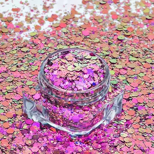 Chameleon Chunky Glitter 48 Colors 1000g/35oz Color Shift Crafts Mixed Flakes for Tumbler Epoxy Resin Nail Art Slime Cosmetic