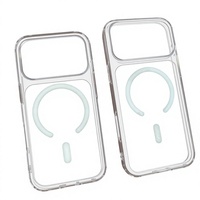 Coque de téléphone magnétique transparente antichute en PC pour iPhone 17 Pro Max, compatible avec les séries iPhone 16, 15, 14, 13