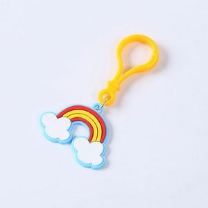 Porte-clés jouets licorne souples et colorés en résine PVC silicone, breloques flexibles de dessin animé tendance 2020 - Product Image 6