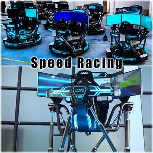 Oculeap 2024 Race Rijsimulator 6 Graden Vrijheid 3 Schermen Indoor Pretpark Vr Simulator Racespel Machine