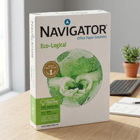 Papier Bond Navigator A4 Écologique 80 g/m² Double Face pour Imprimante Usage Bureau 100 % Pâte de Bois Vierge 500 Feuilles/Rame Blanc Naturel