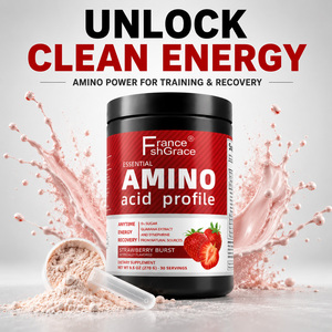 Fabricant de suppléments d'acides aminés nutraceutiques pour la concentration et la récupération musculaire, saveur fraise, 270g de poudre d'acides aminés - Product Image 2